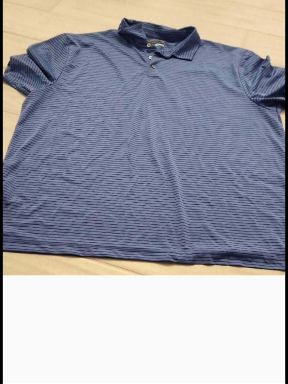 🐻 PGA Tour Blue Striped Polo